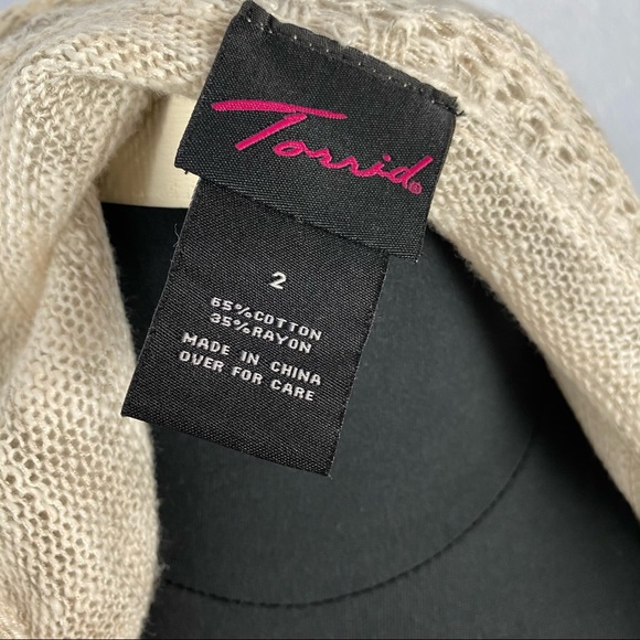 Torrid Women’s Taupe Open Cardigan Sweater Size 2X - Picture 6 of 6